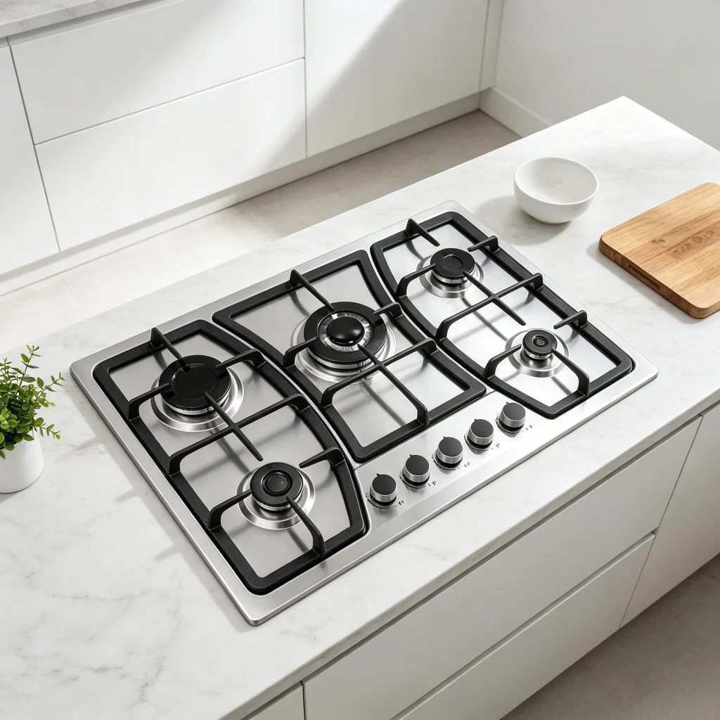 Stainless Steel Kitchen Appliances Manufacturer Cooktops 5 burner Design Gas Stove Kitchen Table Top Hob for Home Hotel