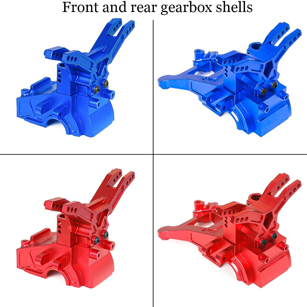 Front And Rear Gearbox Shells For ARRMA 1/10 Rock Granite Senton 1/8 Typhoon 3S Red Blue Gearbox Cover RC Upgrade Spart Parts