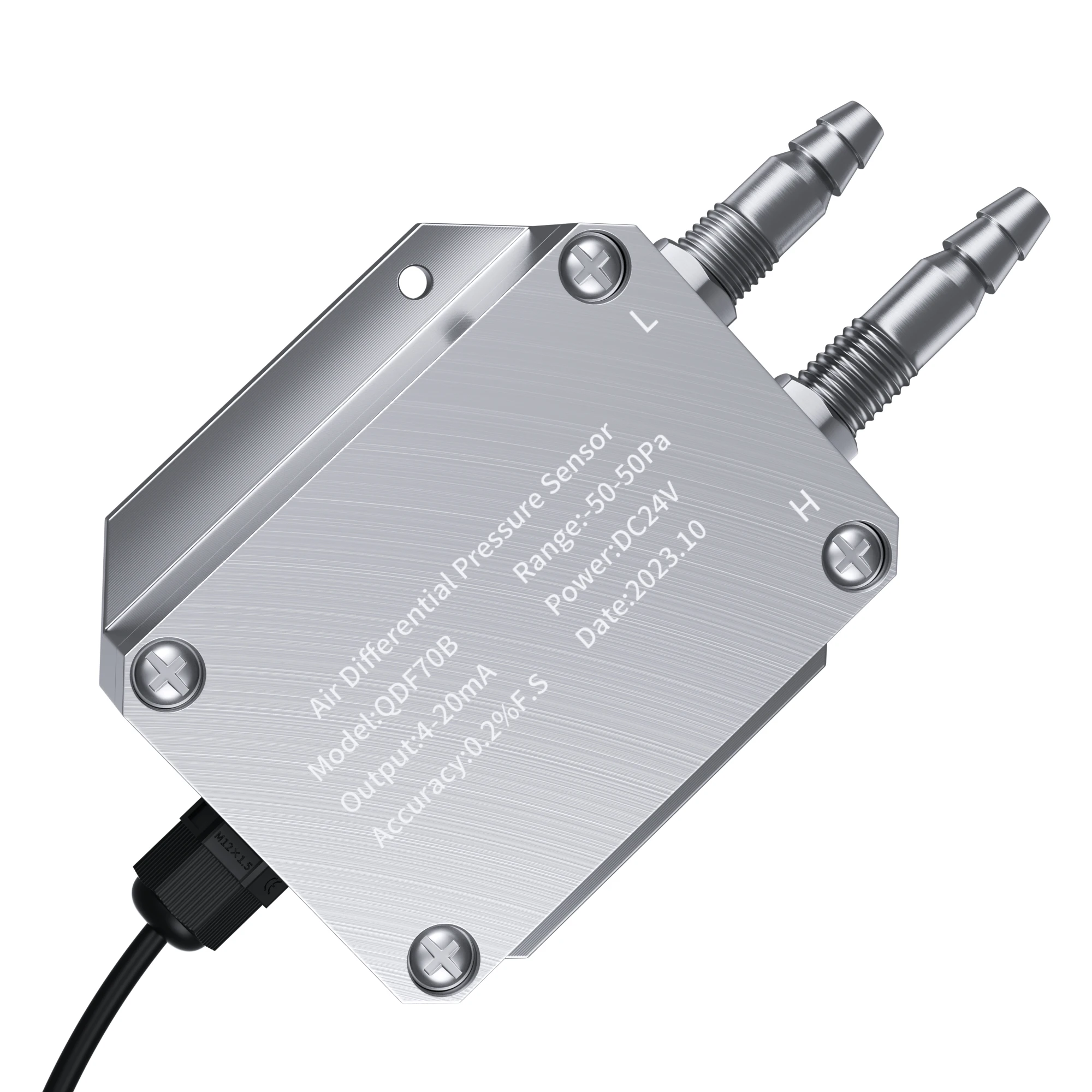 Imagem -03 - Sensor de Pressão Diferencial ar e Vento Pressão Transmissor 420ma 010v Saída Qdx50d 3kpa 5kpa 50pa 200pa