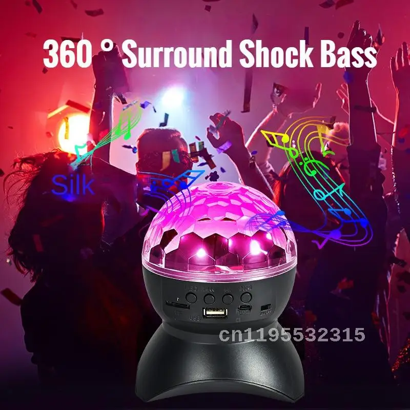 New Outdoor Bar Bluetooth Speaker Stereo Christmas Stage Light LED Color Light Ktv Color Light Crystal Ball