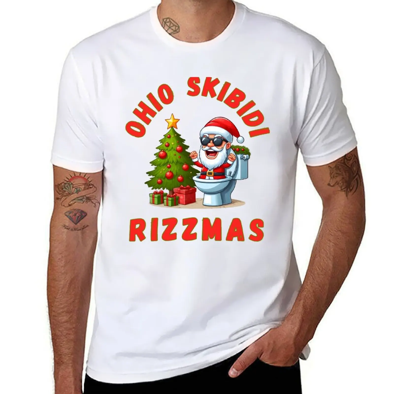 

Ohio Skibidi Rizzmas Funny Christmas Rizz Gyatt Rizz Santa Merry Rizzmas Rizz The Season T-Shirt