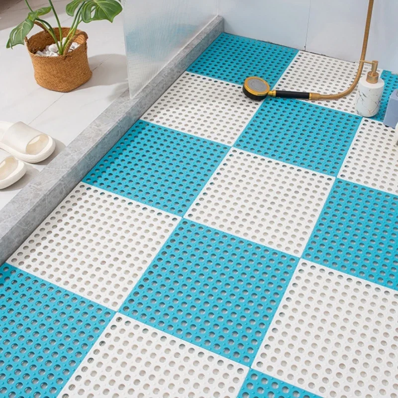 Bathroom Non-Slip Mat Waterproof Spliced Floor Mat Household Toilet Shower Room Non-Slip Mat Spaced Water Mat Bathroom