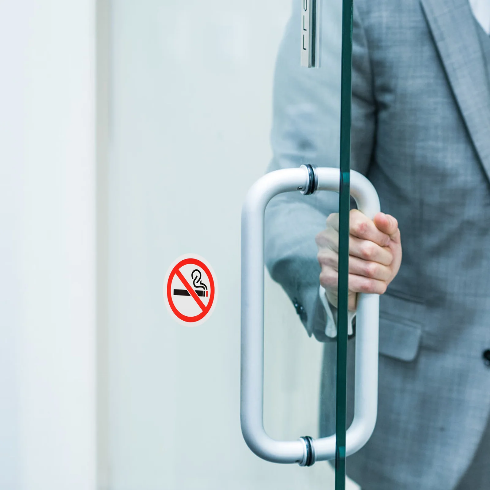 20 PCS No Smoking Sign Caution Somking Sticker Car Decals Metal Wall Paper Stickers