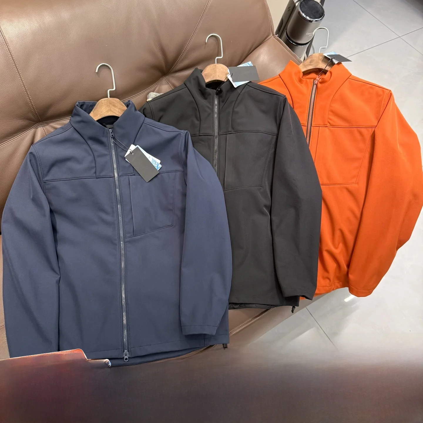 

Мужская уличная подкладка Fce с 3D индивидуальным мягким воротником-стойкой ell Jaet, ветрозащитная длинная застежка-молния све, теплый кукурузный узор