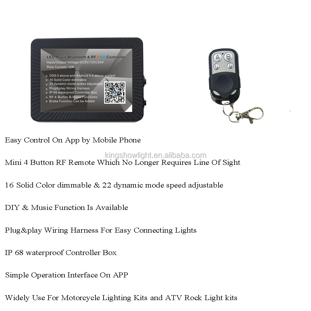 Wasserdichter RGB-Bluetooth-LED-Musikcontroller mit Smartphone-Steuerung