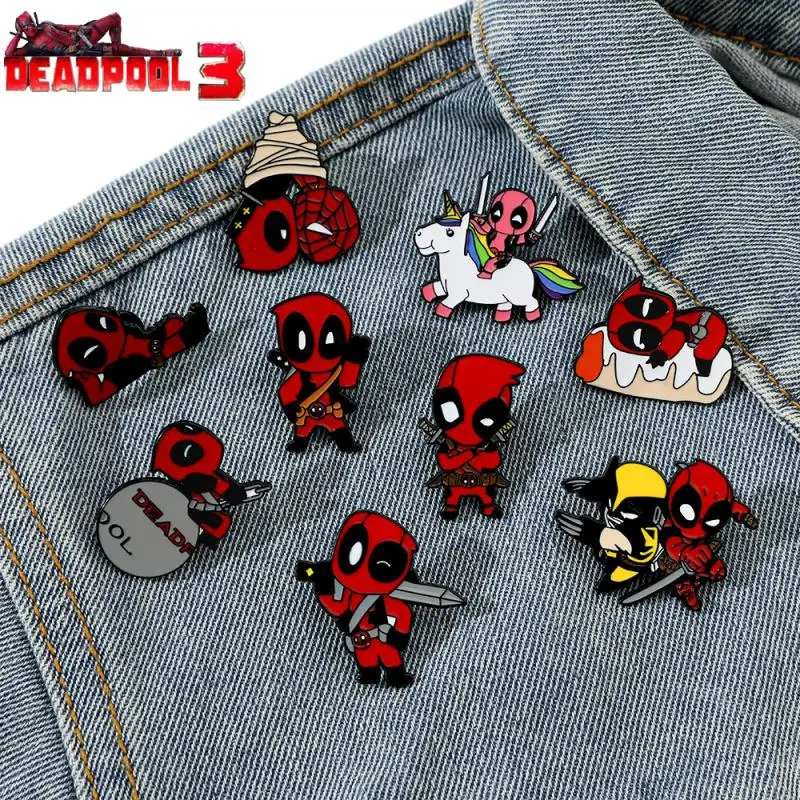 Deadpool 3 Peripheral Anime Badge Wolverine Metal Badge Men Women New Brooch Lapel Badge Jewelry Backpack Decoration Badge Gift