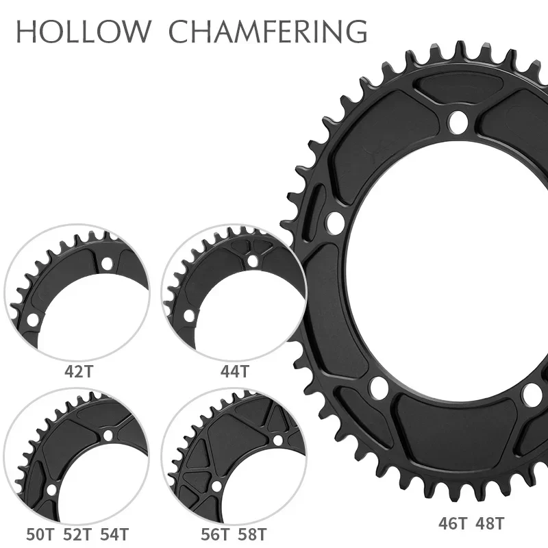 PASS QUEST 130BCD Oval Chainring for Brompton Sram Red Shimano 5700 6700 Road Folding Bike 40 42 48 50 52 55 56 58T Chain Wheel