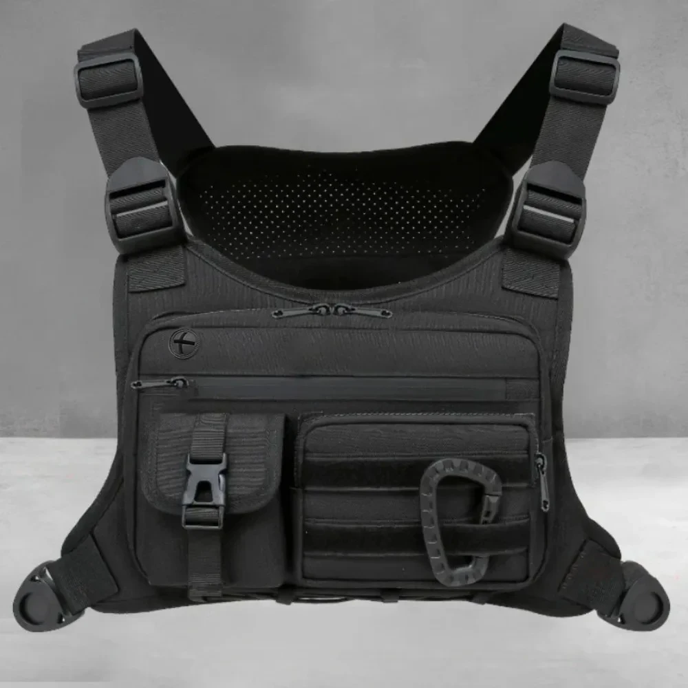 

Outdoor Chest Bag For Men and Women, Tactical Vest For Running, Cycling, EDC Chest Pack Rig For Sports and Workouts