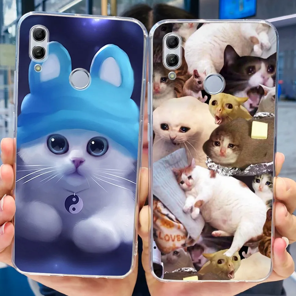 For Honor 10 Lite HRY-LX1 Case Luxury Flower Love Soft TPU Silicone Clear Cover For Huawei Honor 10Lite 6.21\