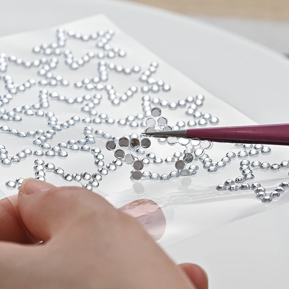 3D étoile visage bijoux cristal diamant tatouage autocollants auto-adhésif yeux visage corps strass autocollant maquillage fête visage autocollants