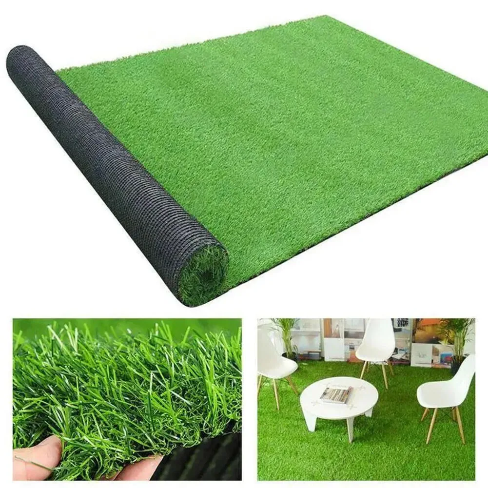 Alfombra de césped Artificial gruesa, 1x2m/0,5 × 1m, alfombra de césped verde, resistente a los rayos UV, decoración DIY para interiores y exteriores para Patio de boda