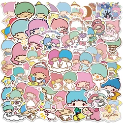 50/100pcs Sanrio Kawaii Anime Little Twin Stars Stickers Aesthetic Cute Cartoon Kid Decoration Decal Waterproof DIY Laptop Diary