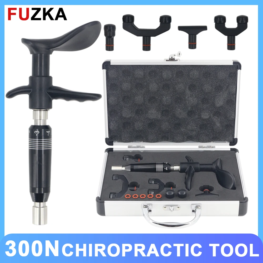 

300N Chiropractic Adjusting Tools Correction The Spine 4 Head Massage Stainless Steel Body Relax Massager Instrument