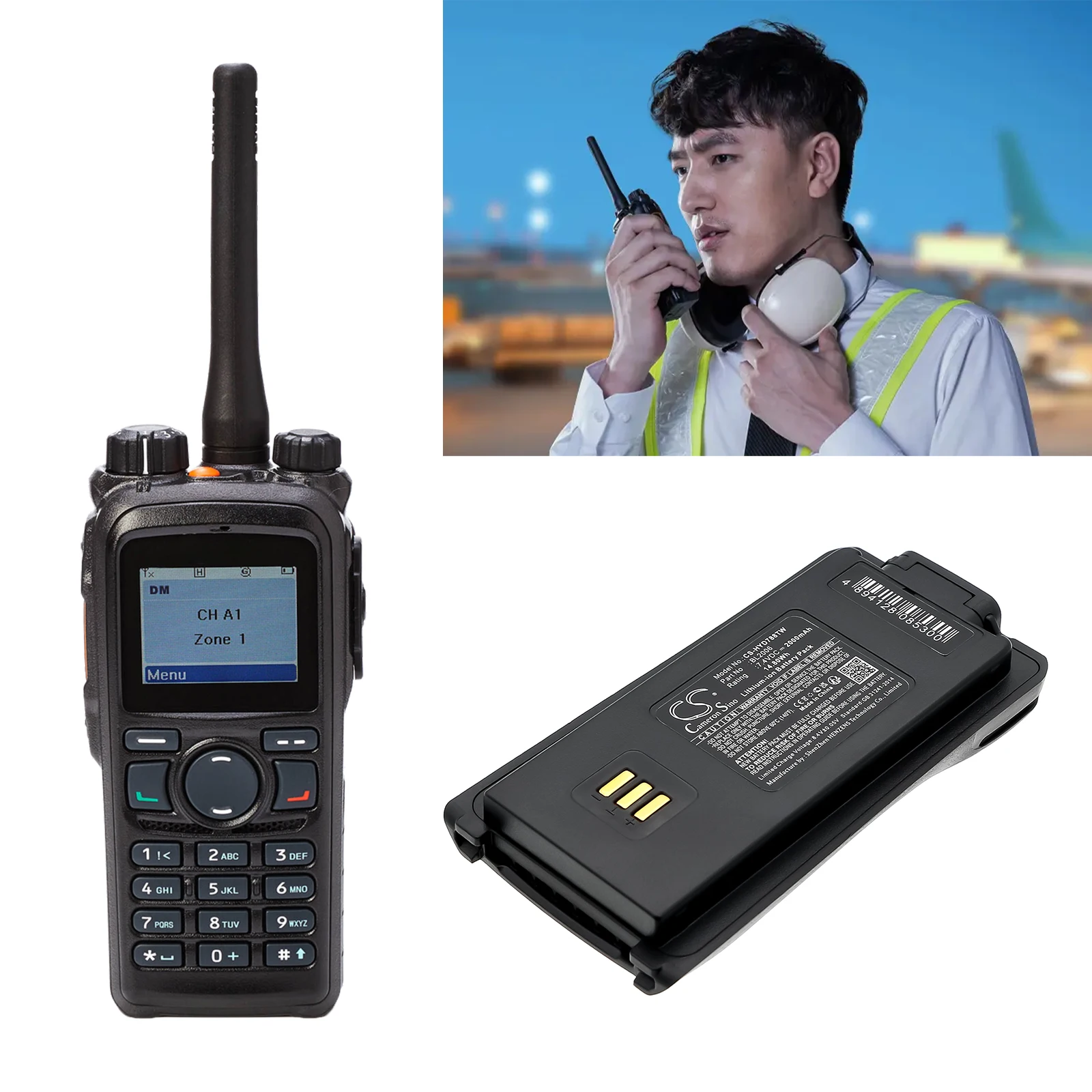 

Two Way Radio 2000mAh Battery For PD702V-1 PD706G-U1 PD706G-U2 PD706G-U3 PD706G-V1PD706G-V1-RFB PD706U-1 PD706U-2 PD706V-1