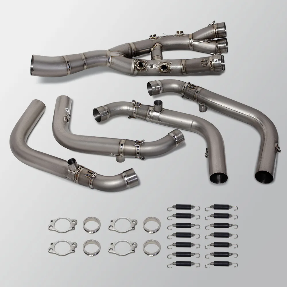Motorcycle Exhaust Kit 60mm Front Manifold Compatible Original Muffler For BMW S1000RR 19-26 M1000RR 19-24 S1000R M1000R 21-26