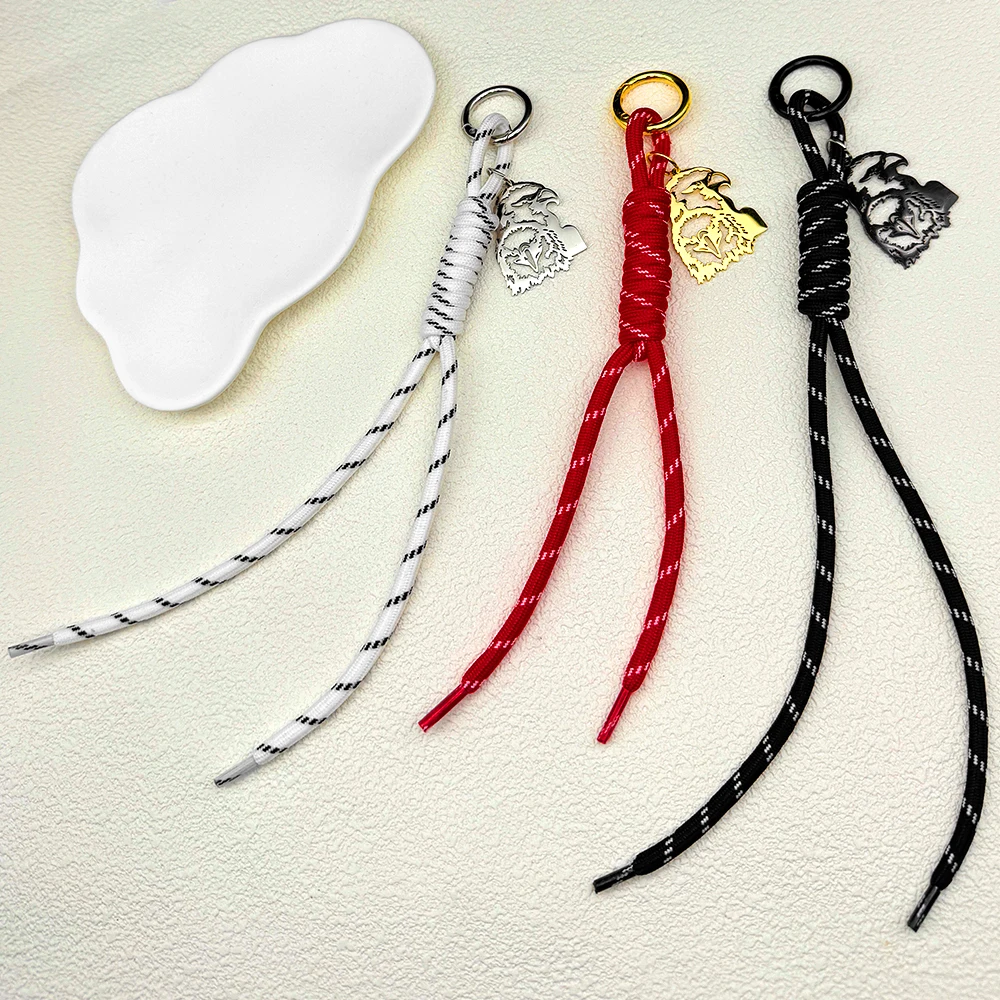 

Hollow Eagle Animal Keyring For Women Men Stainless Steel Silver Color Polyester Fashion Male Bag Hanging Keychains Jewelry Gift