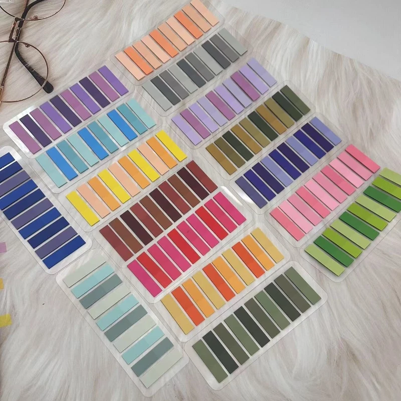 16 Packs Transparent Sticky Notes Self-Adhesive Reading Annotation for Books Notepad Bookmarks Memo Pad Index Tabs