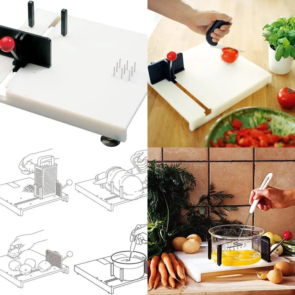 

One-Handed EtaC Deluxe Cutting Board with Spikes for Secure Food Prep and Stability
