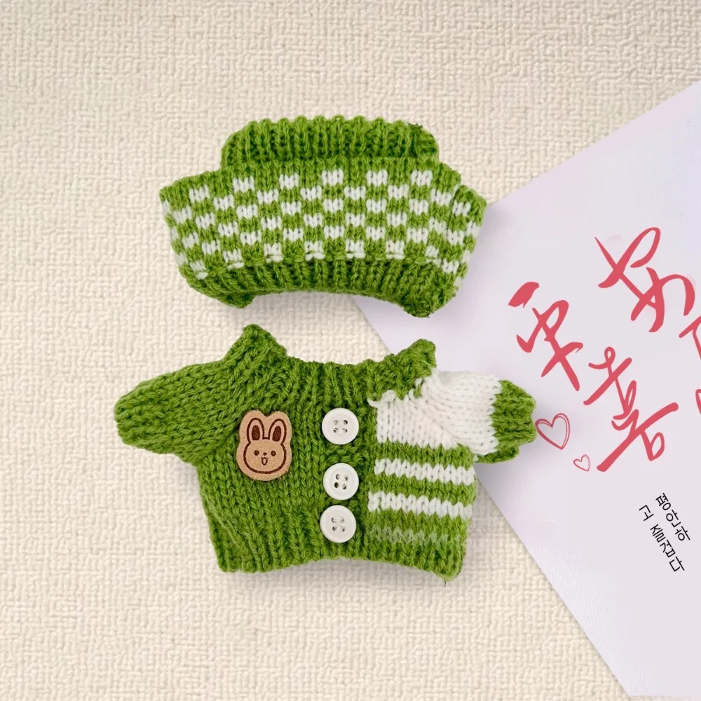 

For 17 cm Labubu Clothes Pendant Labubu Sitting Party Bear Label Scarf Hat Dolls Accessories Labubu Outfit