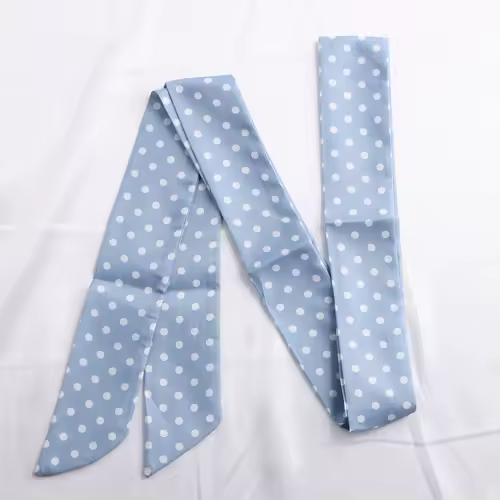 Women Narrow Long Scarf 150x4cm Polka Dot Tie Bag Ribbon Headband Choker Streamer Lady Accessories - Image 12