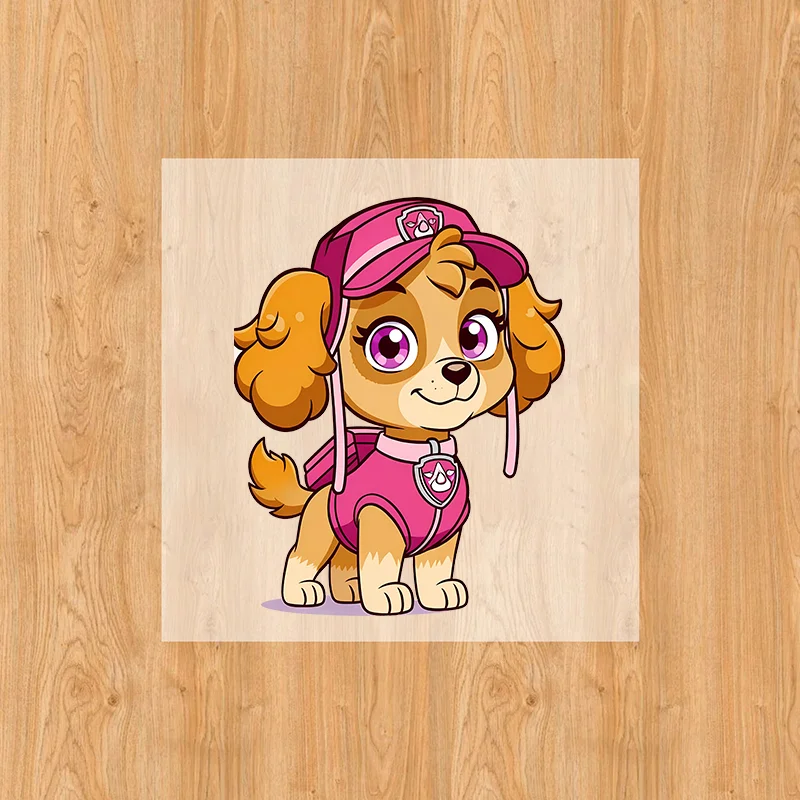 Paw Patrols Heat Transfer Sticker T-shirt Hats DIY Chase Skye Rubble Kawaii Patch Iron Transfer Hot Thermal Sticker Decal Gifts view 4