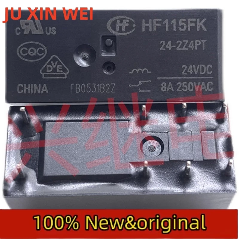 5PCS New and original hf115fk 24-2z4pt 24VDC Hongfa 8A two open and two close 24-2z4t relay
