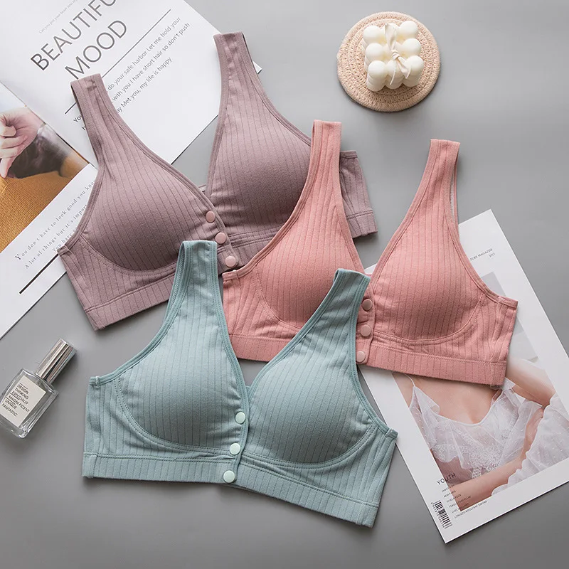 

New Nursing Bra Pregnant Women Underwear Maternity Breastfeeding Bra Front Closure Brasier