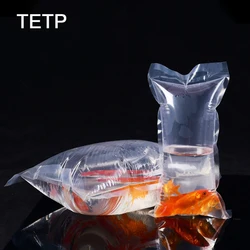 TETP 100Pcs transparent Ornamental Fish Shrimp Aquarium Packing Bag Fry Oxygen Delivery Small Business Anti Extrusion Express