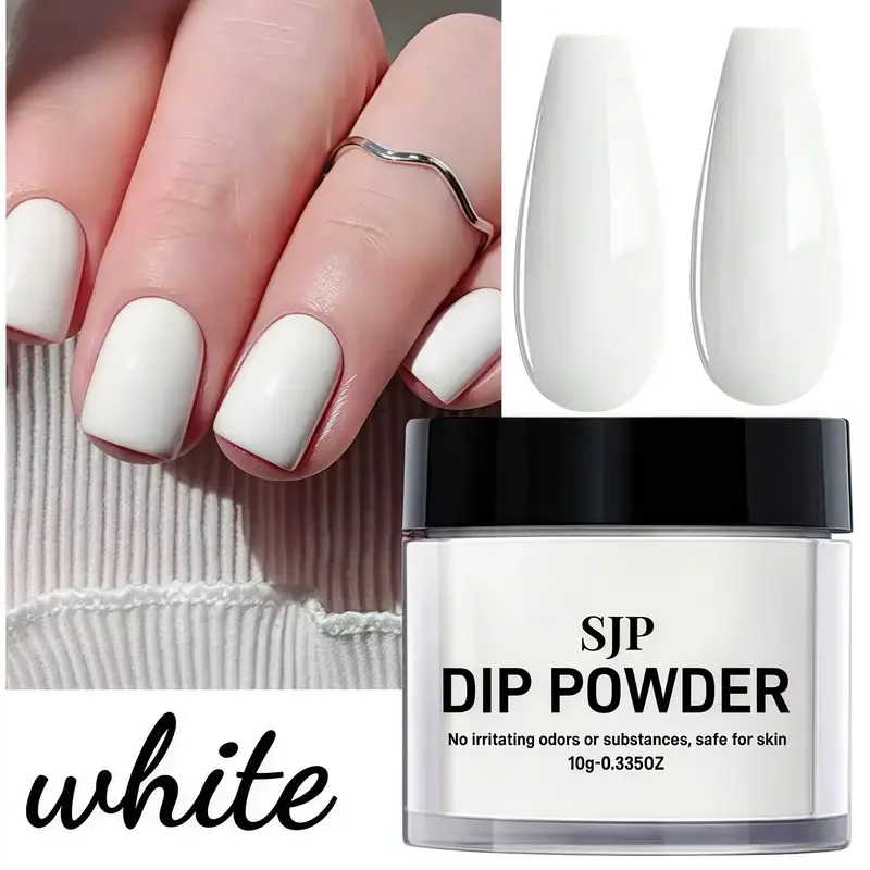 قطعة واحدة من سلسلة مسحوق الأكريليك الملون، مسحوق كريستال لفن الأظافر باللون الأحمر والأبيض والأرجواني اللامع، هدية عيد للنساء #2