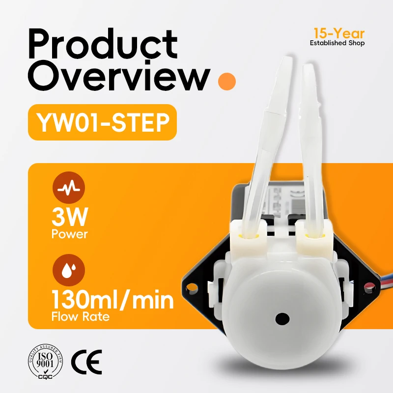 YW01 STEP  Motor High Quality 12V 24V OBM/ODM Micro Miniature Peristaltic Pump