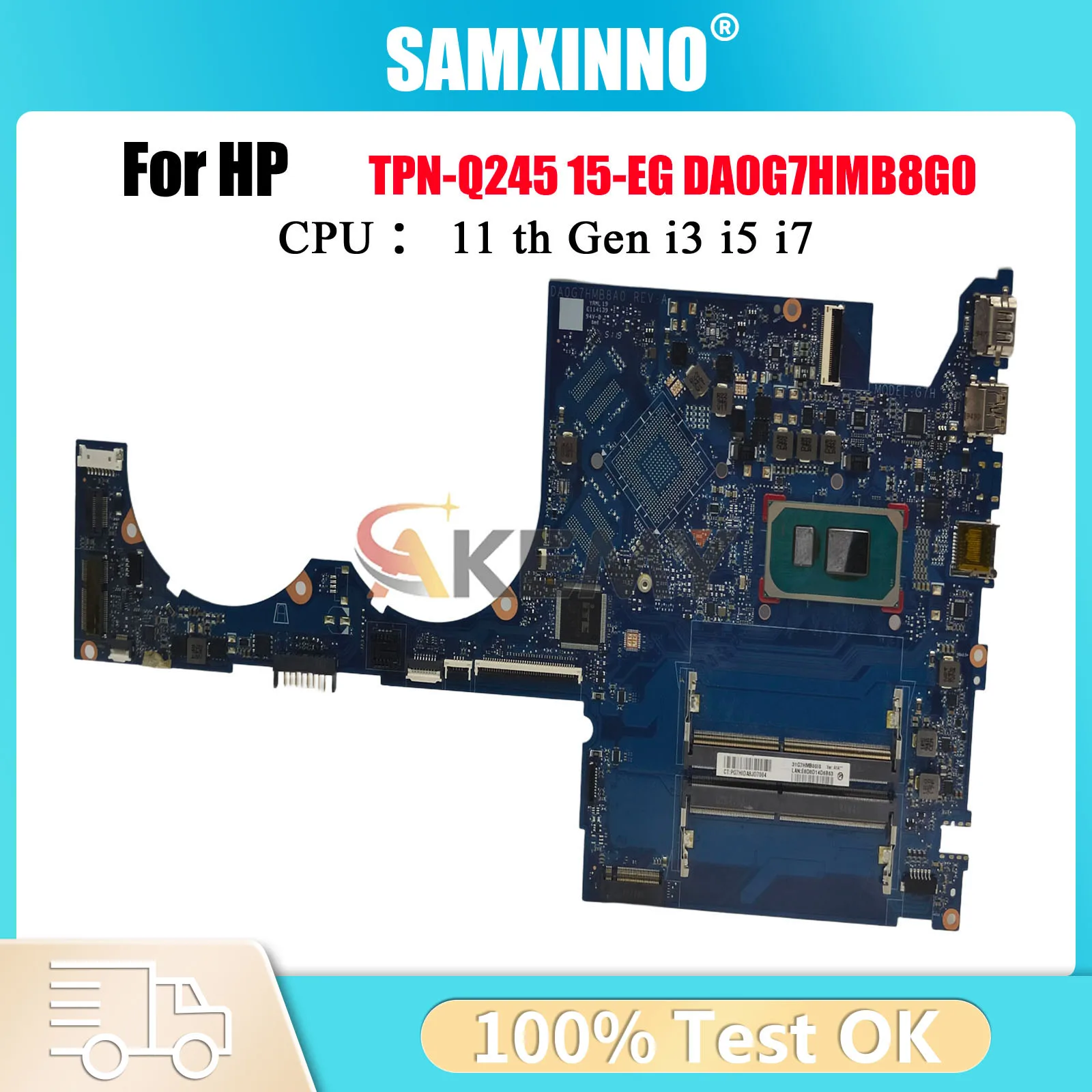 

DA0G7HMB8G0 Laptop Motherboard For HP Pavilion 15-EG 15T-EG With i5 i7 11th Gen CPU M16350-601 M74948-601 100% Fully Tested