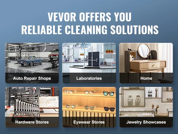 Ультразвуковой очиститель VEVOR 2/3/6/10/15/30L с таймером нагревателя для лабораторных инструментов, металлические детали, карбюратор, латунь, автозапчасти, детали двигателя