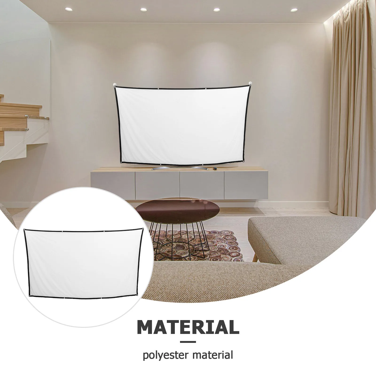 Foldable Portable Projector Screen 100 Inch 16:9 High Definition Indoor Outdoor Camping Projection Movies Screen