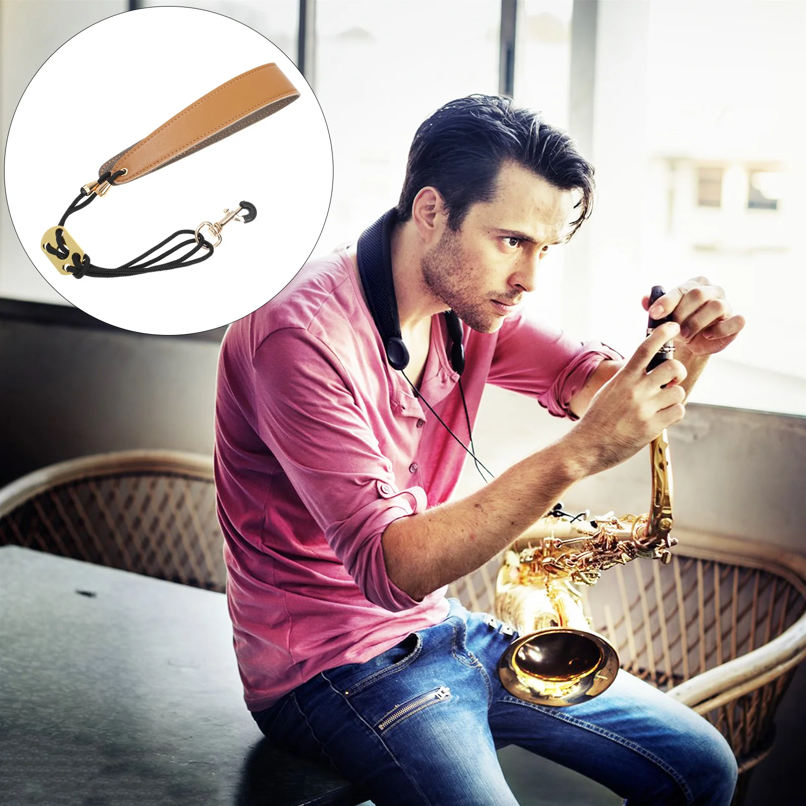 

Widened Shoulder Universal Tenor Alto Durable Sax Harness For Professional Beginners Long-Lasting Accessory Saxophone Supply