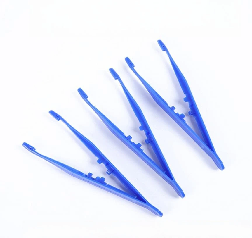 

300pcs Plastic Dental Tweezers Clips Medical Repair Small Disposable Tweezers Tools Dental Materials