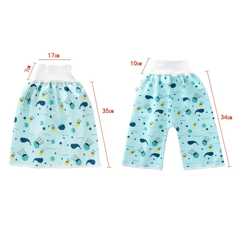 Baby Diaper Waterproof Skirt Infant Leak-proof Urine Training Pants Cloth Diapers Kids Nappy Sleeping Bed Potty Trainining