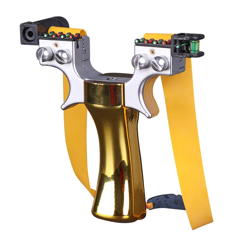 Outdoor Portable EDC No Binding Fast Flattening Leather Horizontal Aiming Infrared Laser Camping Shooting Slingshot