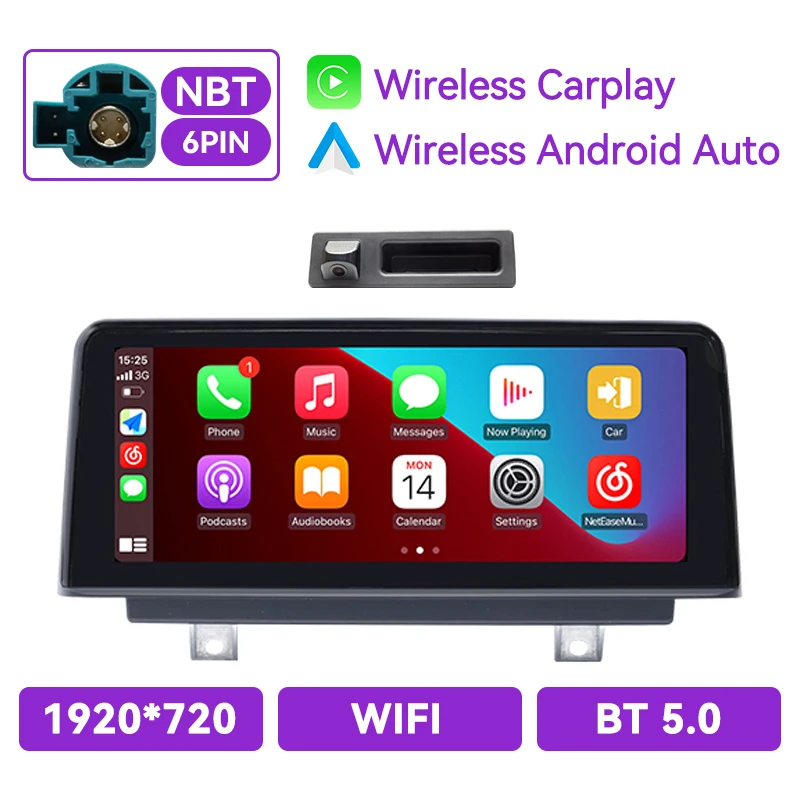 XONRICH 10.25 Inch Draadloze CarPlay Android Auto Multimedia Linux Scherm Voor BMW Serie 3 4 F30 F31 F32 F33 F34 F36 NBT
