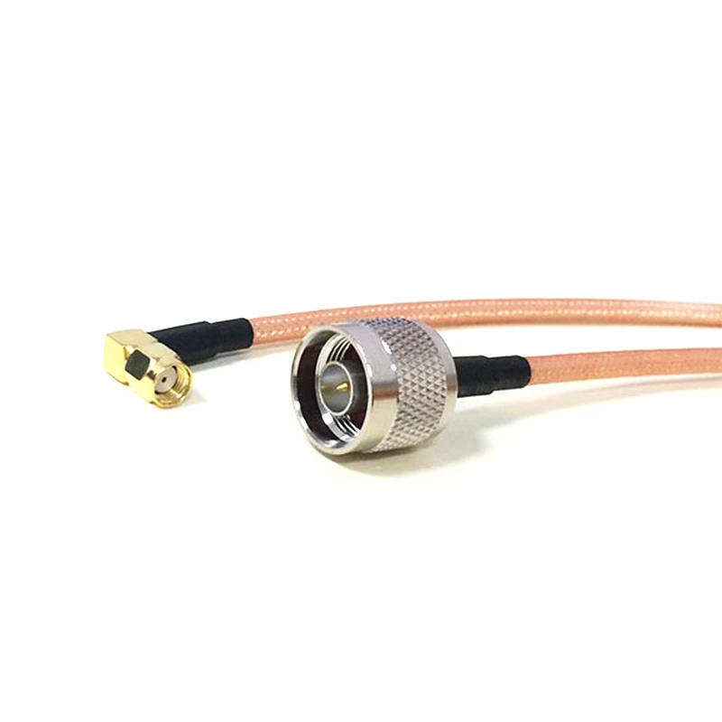 

RG142 Coaxial Cable N Male To RP-SMA Right Angle Plug Inner Hole Pigtail Adapter 1m/1.5m/2m Low Loss for Wifi Antenna