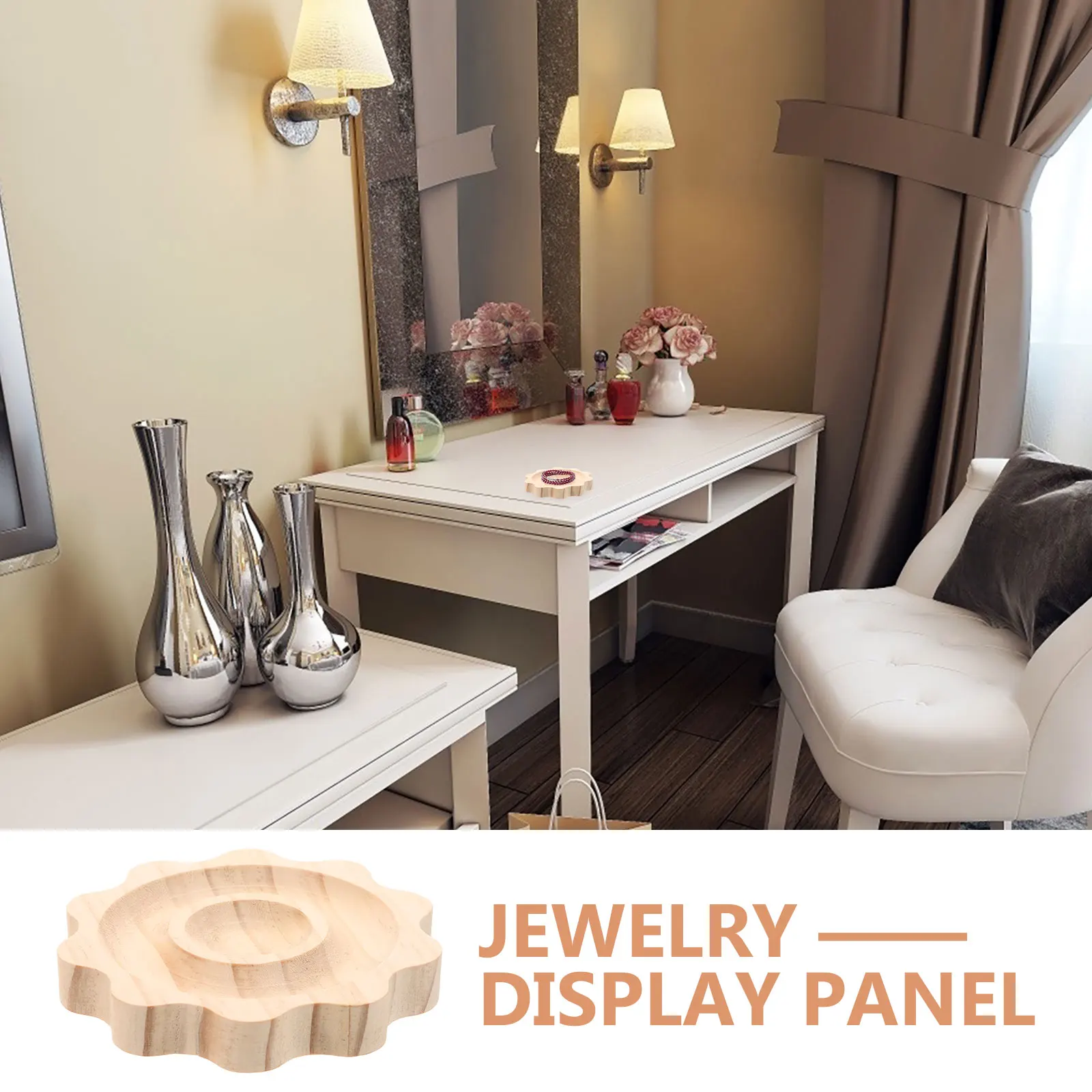 

Tray Solid Wood Display Plate Beaded Board for Jewelry Making Necklace Bracelet