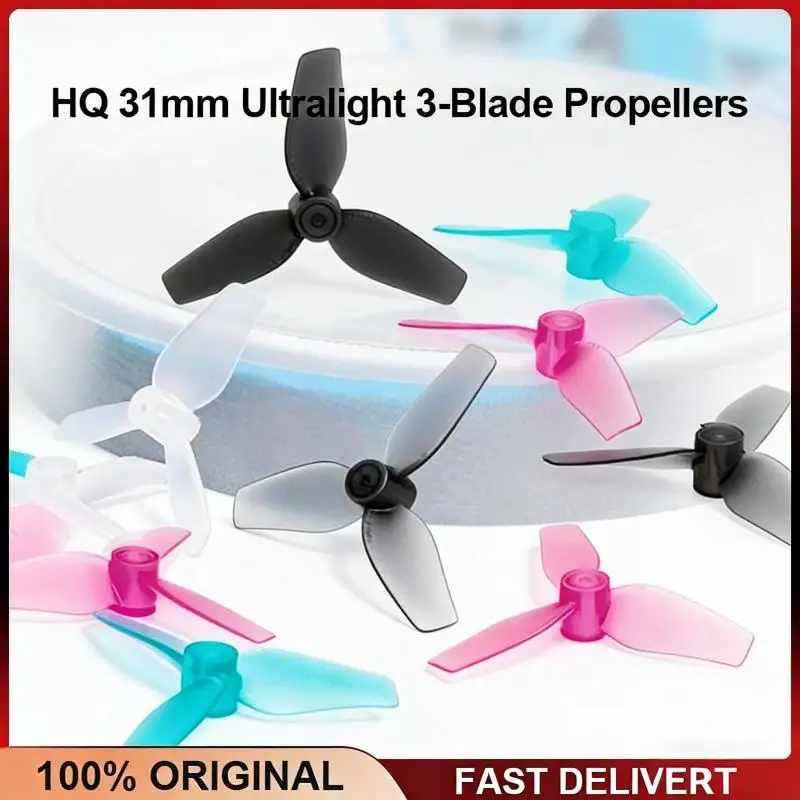 HQProp 31mm X3 Ultralight 3-Blade Propellers for Meteor65 Pro Air65 Drone 1.0mm Shaft Durable Aircraft Parts Accessories
