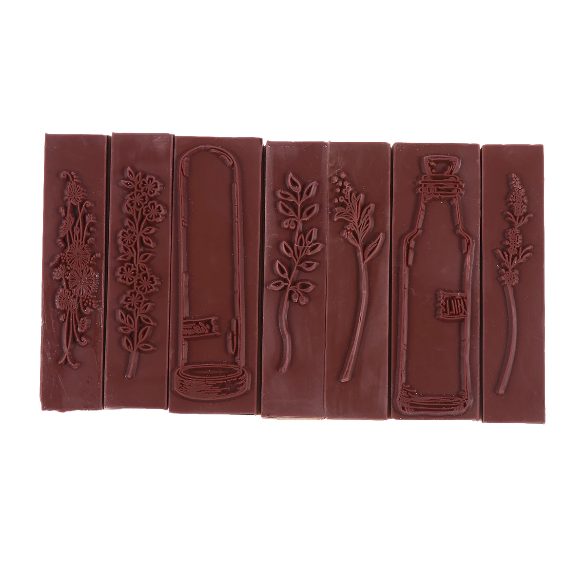 

Vases Home Decor Plant Seal Set Scrapbook Stamps Toy Assorted for Flowers Wooden Retro