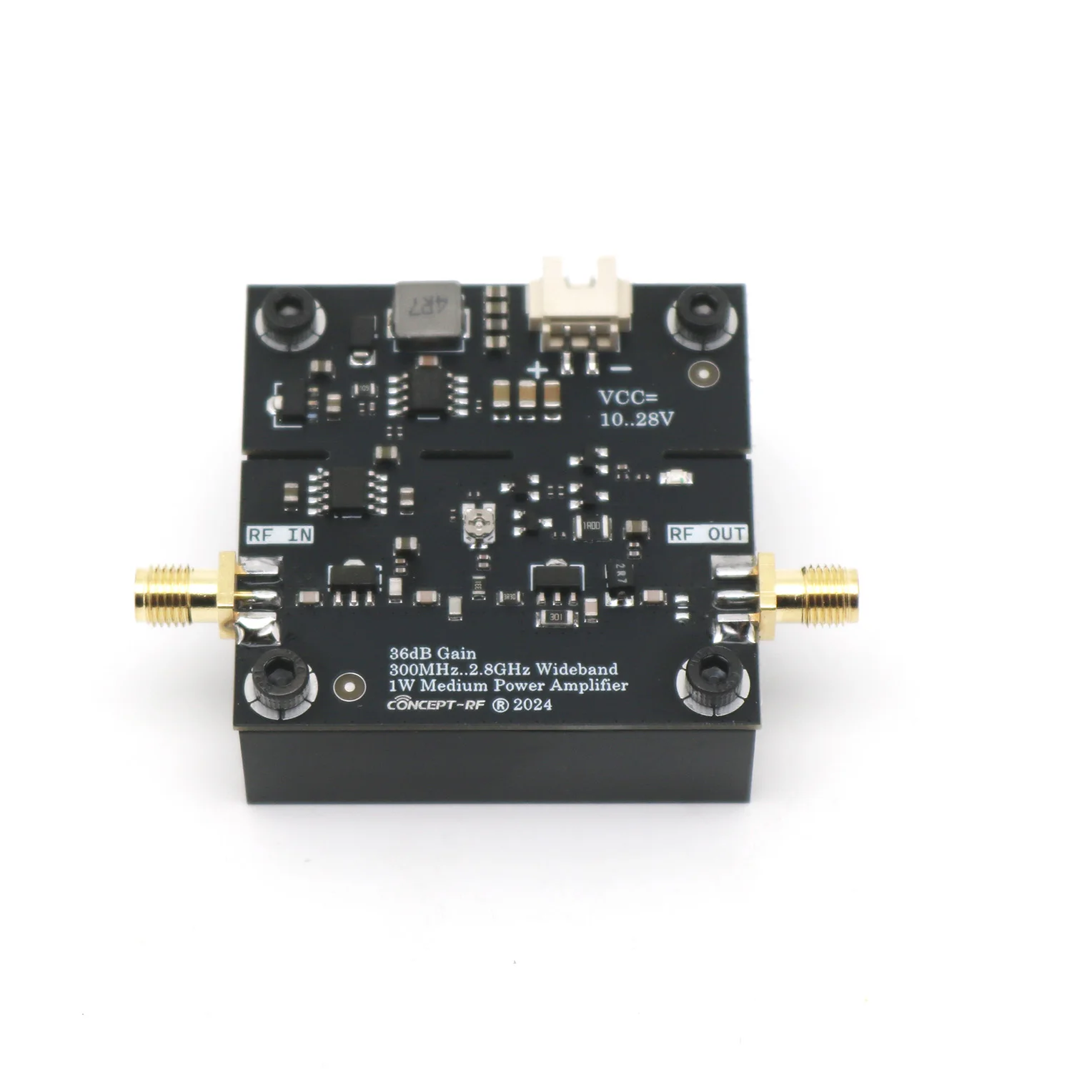 0.3-2.8GHz 1W PA RF Power Amplifier 36dB Driver Radio Medium Wave UHF FM Transmitter Walkie Talkie WIFI 2.4Ghz 433Mhz 915Mhz AMP