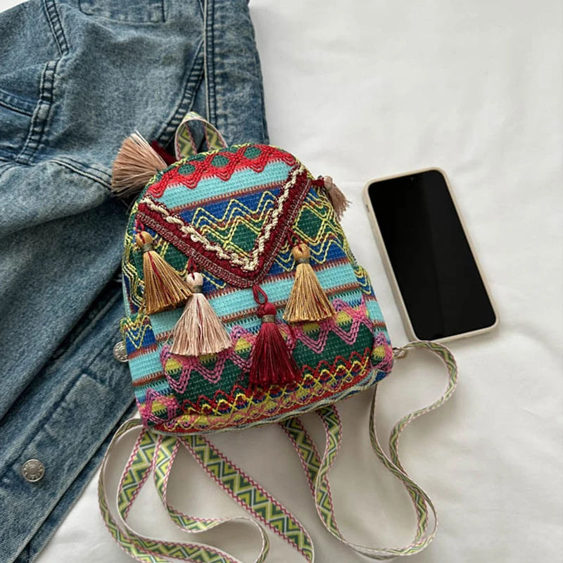 Women's Lightweight Bohemian Tassel Shoulder Bag - Waterproof Crossbody Purse for Travel, Outdoor Casual Small Handbag