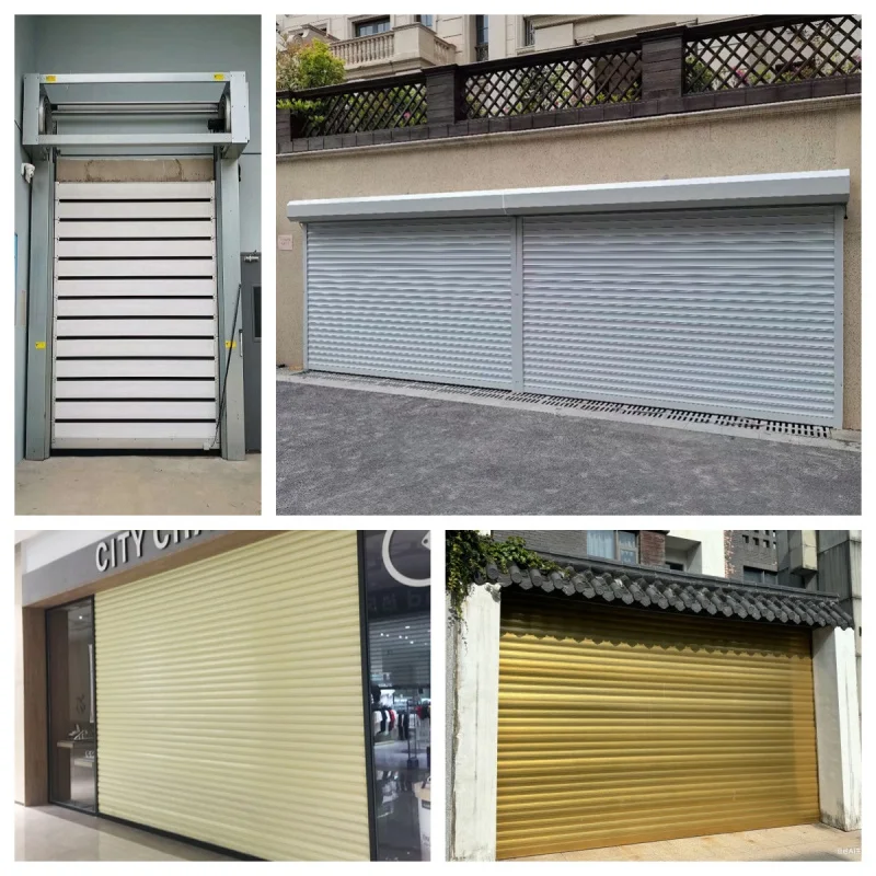 custom.Modern Rolling Gate High Quality Aluminum Alloy Waterproof Finished Surface Commercial Warehouse Use