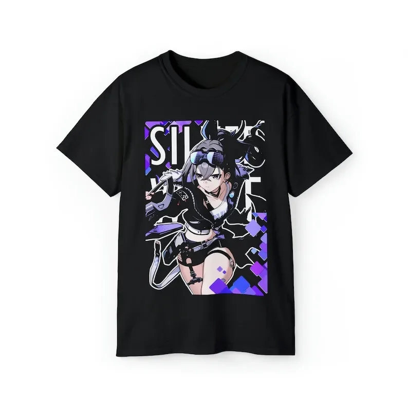 T-shirt en coton ultra unisexe Silver Wolf, Honkai Star Rail, Fanart V.2