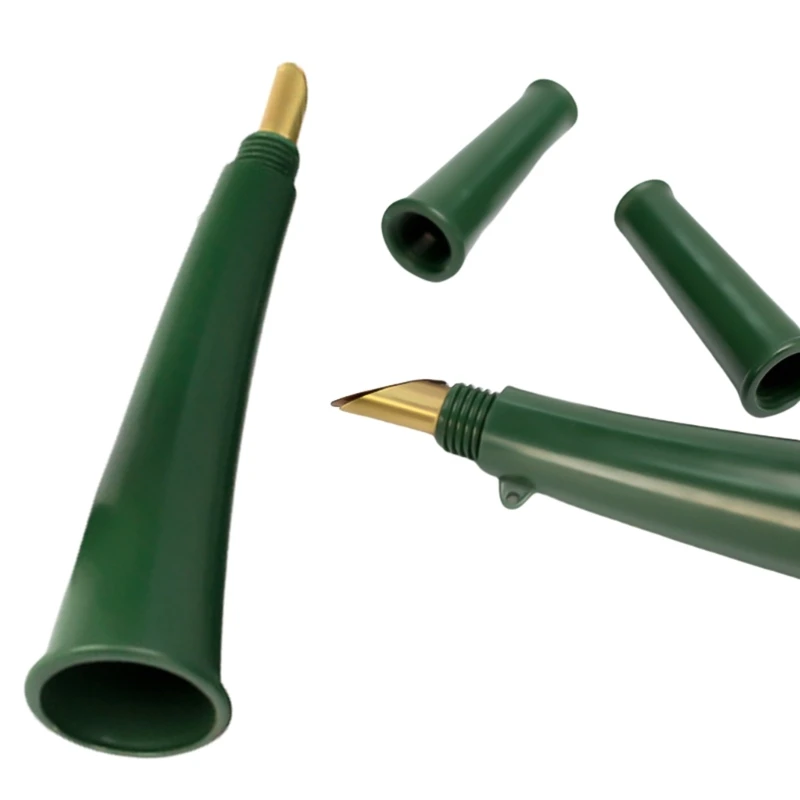 1/2pcs Convenient Survival Horn Mouth Shootings Horn Green Brass Trumpet for Outdoor Teaching and Training