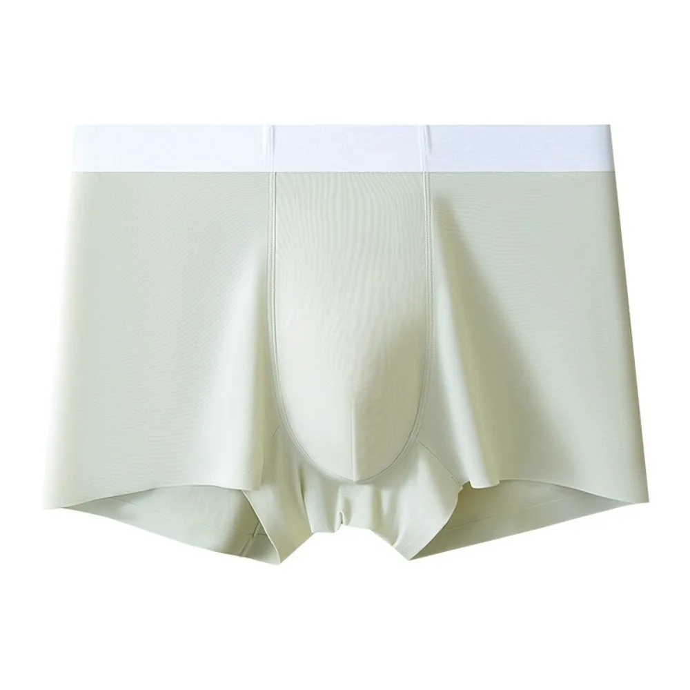 

Fashion Quick-dry Men's Boxer Briefs Breathable Cool Feeling Seamless Panties Shorts Lingerie Ice Silk Panties Male