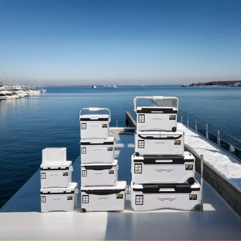 

Портативный охладитель для рыбалки 10-85 л, изолированный контейнер для хранения приманок для скальной глубоководной рыбалки, компактный автомобильный холодильник, контейнер для доставки еды