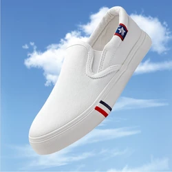 Men's Sneaker Classic Canvas Casual Lazy Shoes Large Size 39-48 Slip-on Loafer Washed Vulcanized Flat Shoes Zapatillas Hombre